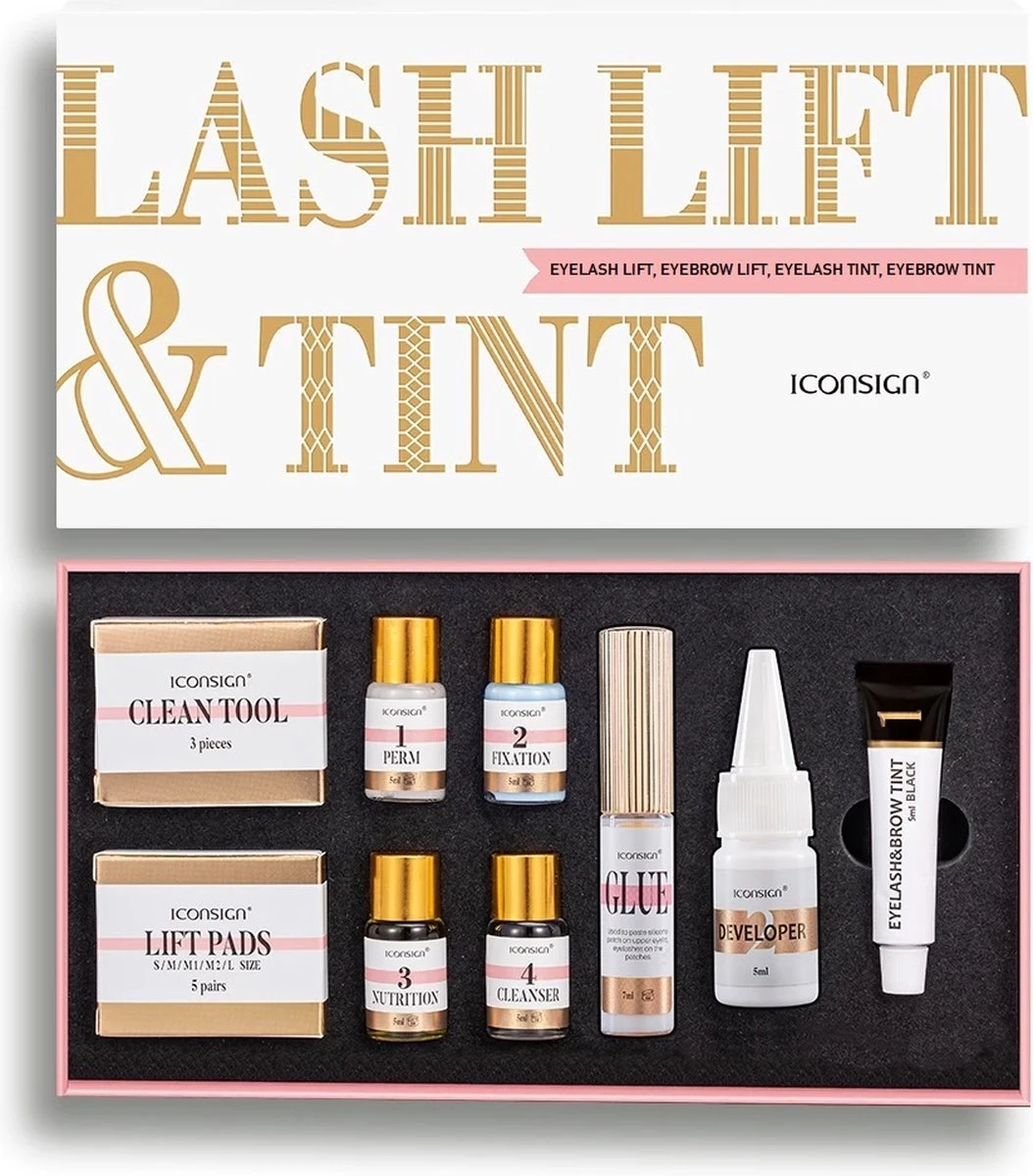 Professional Lash Lift Kit - Wimper Lift - Inclusief Zwarte Wimperverf - Wimperlifting Set - Brow Lamination - Starterskit- Eyelash Lift - Eyebrow Lift - Eyelash Tint - Eyebrow Tint - Voor Professioneel Gebruik - Sinterklaas Cadeau - Kerstcadeau