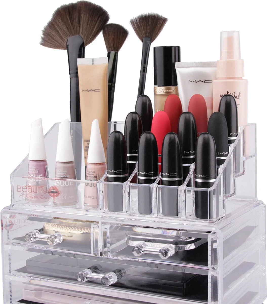 Beauty Attraction Make Up Organizer – Opbergdoos – Nagellak – Organizer 22 X 2,12 X 5,8 CM – 24 X 15 X 11 CM – Transparant - Afbeelding 9