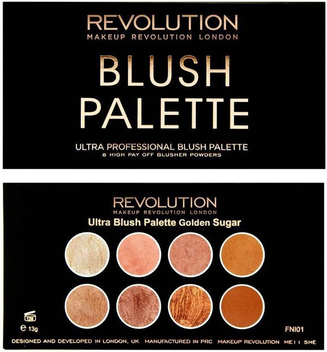 MAKEUP REVOLUTION Ultra Blush Palette Golden Sugar, 13 G - Afbeelding 4