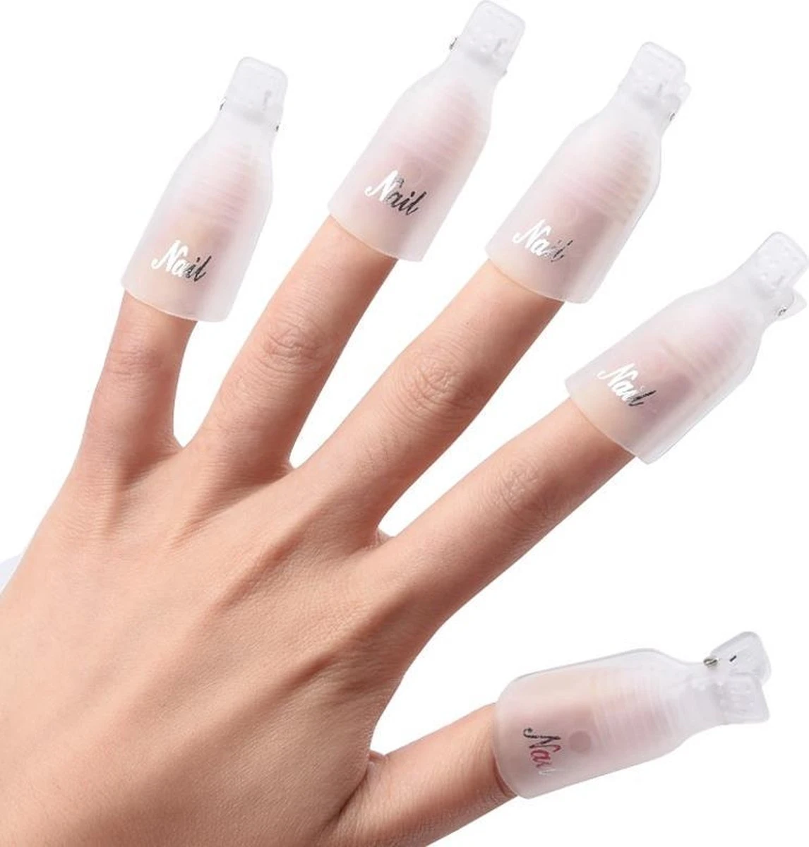 Nagellak Remover Clips Set - Soak Off Clips - Gellak Verwijderen - Soak Off Nailclips - Wit - Afbeelding 2