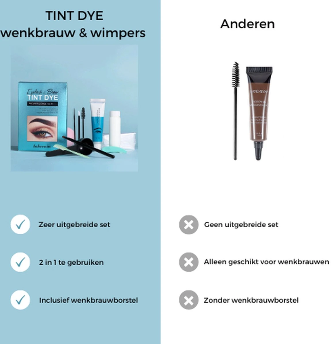 2 In 1 - Henna Wenkbrauwverf En Wimperverf - Zwart - Henna Brows - DIY Henna Brows Kit - Starterspakket Met Vele Extra's - 30 Ml - Afbeelding 5
