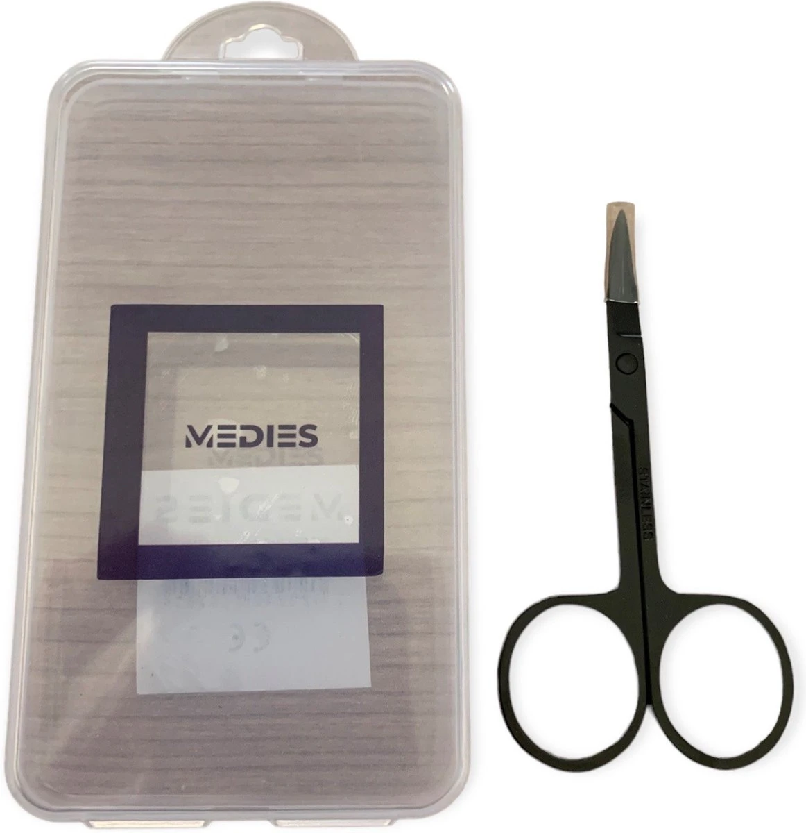 Medies - Professionele Schaar Voor Wenkbrauwen | Wenkbrauw Schaartje | Wenkbrauwschaar | Wenkbrauw Schaar | Gebogen Schaar| Schaar Voor Baard | Wenkbrauw Trimmer | Baardschaar - RVS - Zwart - Afbeelding 7