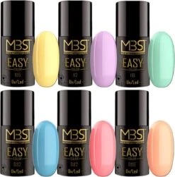 Gellak 6-delige Set -Gel Nagellak -Pastel Kleuren -Gellak 5ml