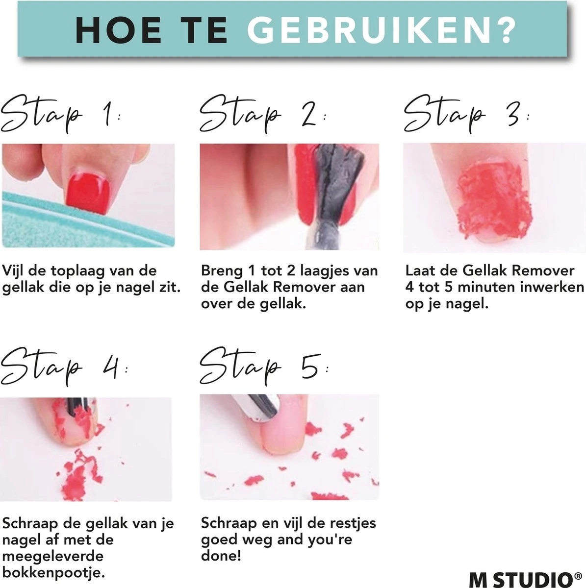 Rosalind Gellak Remover - 15ml - Met Nagelvijl En Bokkenpootje - Afbeelding 2