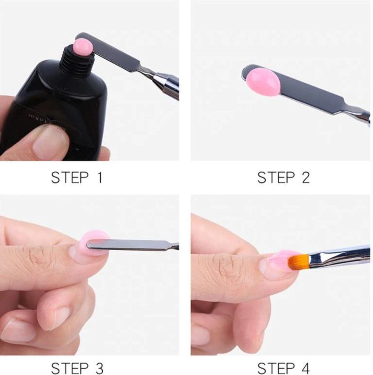 Nagel Polygel Tool - Gel Penseel - Nail Poly Gel Tool - 2 In 1 Kwast Met Spatel - Afbeelding 8