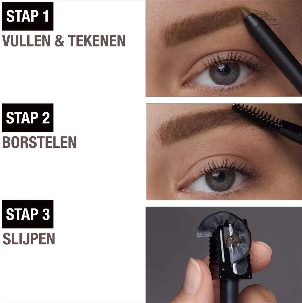 Maybelline Tattoo Brow 36H Wenkbrauwpotlood - 05 Medium Brown - Afbeelding 6