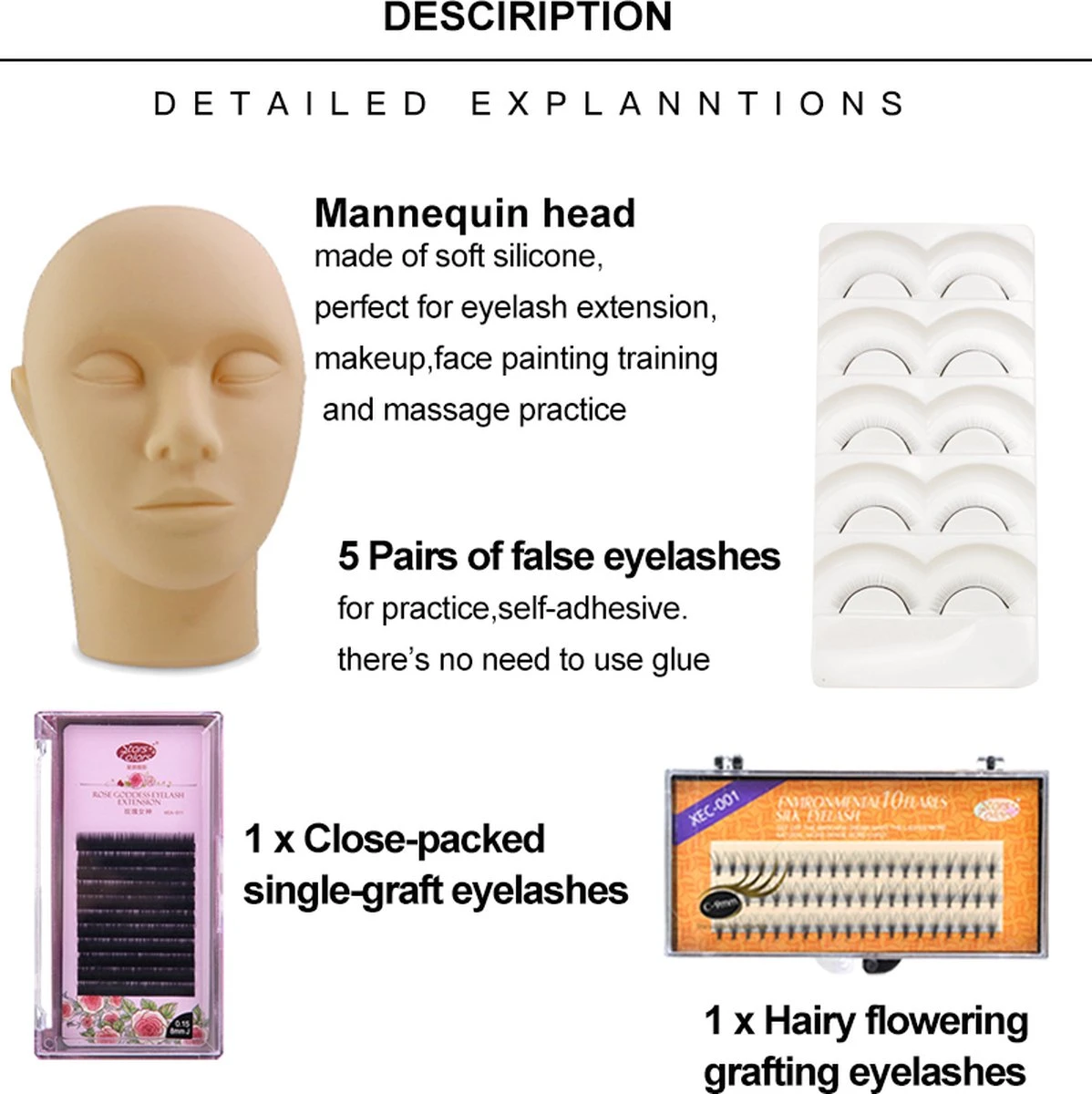 Lashes & More | Wimperextensions Starters Pakket + Luxe Nano Mister | Oefenset Voor Beginnend Wimperstylist | Lash Kit | Oefen Wimper Set - Afbeelding 4