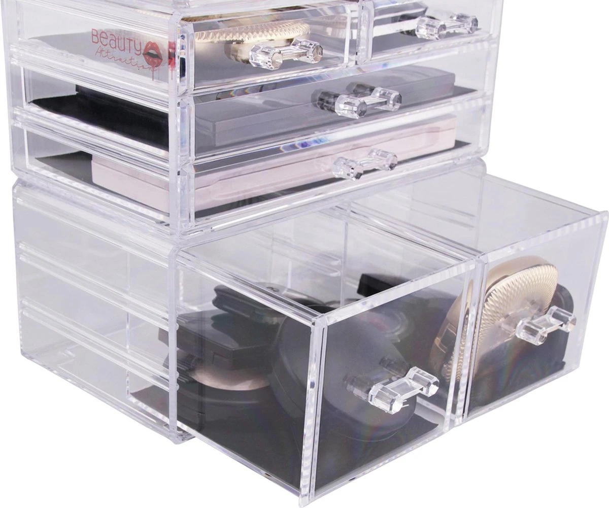 Beauty Attraction Make Up Organizer – Opbergdoos – Nagellak – Organizer 22 X 2,12 X 5,8 CM – 24 X 15 X 11 CM – Transparant - Afbeelding 8