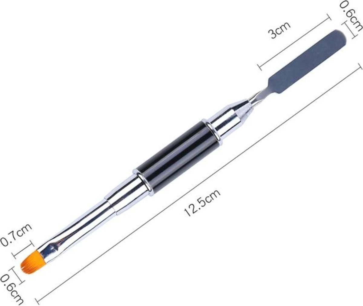Nagel Polygel Tool - Gel Penseel - Nail Poly Gel Tool - 2 In 1 Kwast Met Spatel - Afbeelding 13