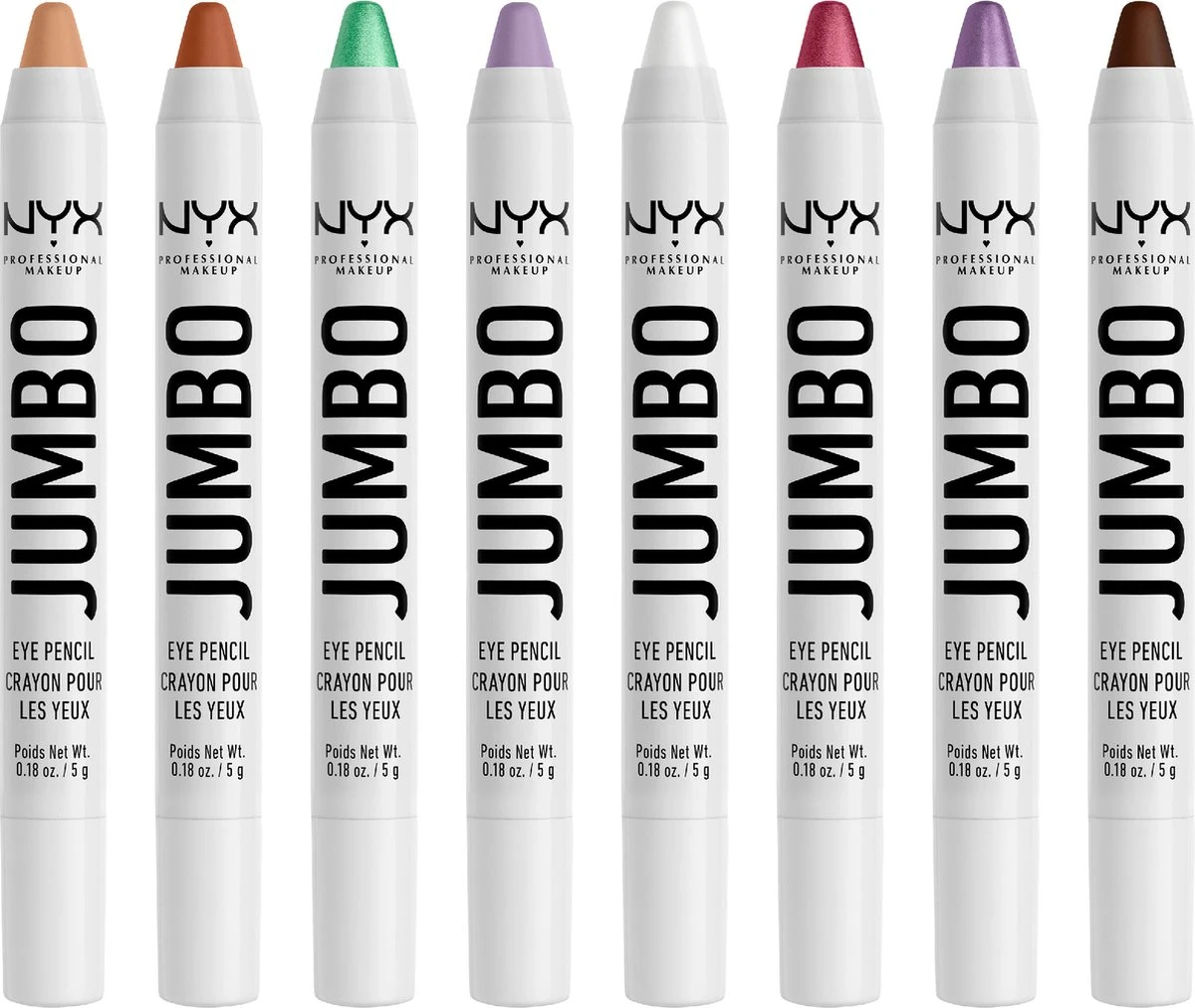 NYX Professional Makeup - Holidays 2022 Mrs Claus - Jumbo Eye Vault - 8 Jumbo Eye Pencils - Afbeelding 2