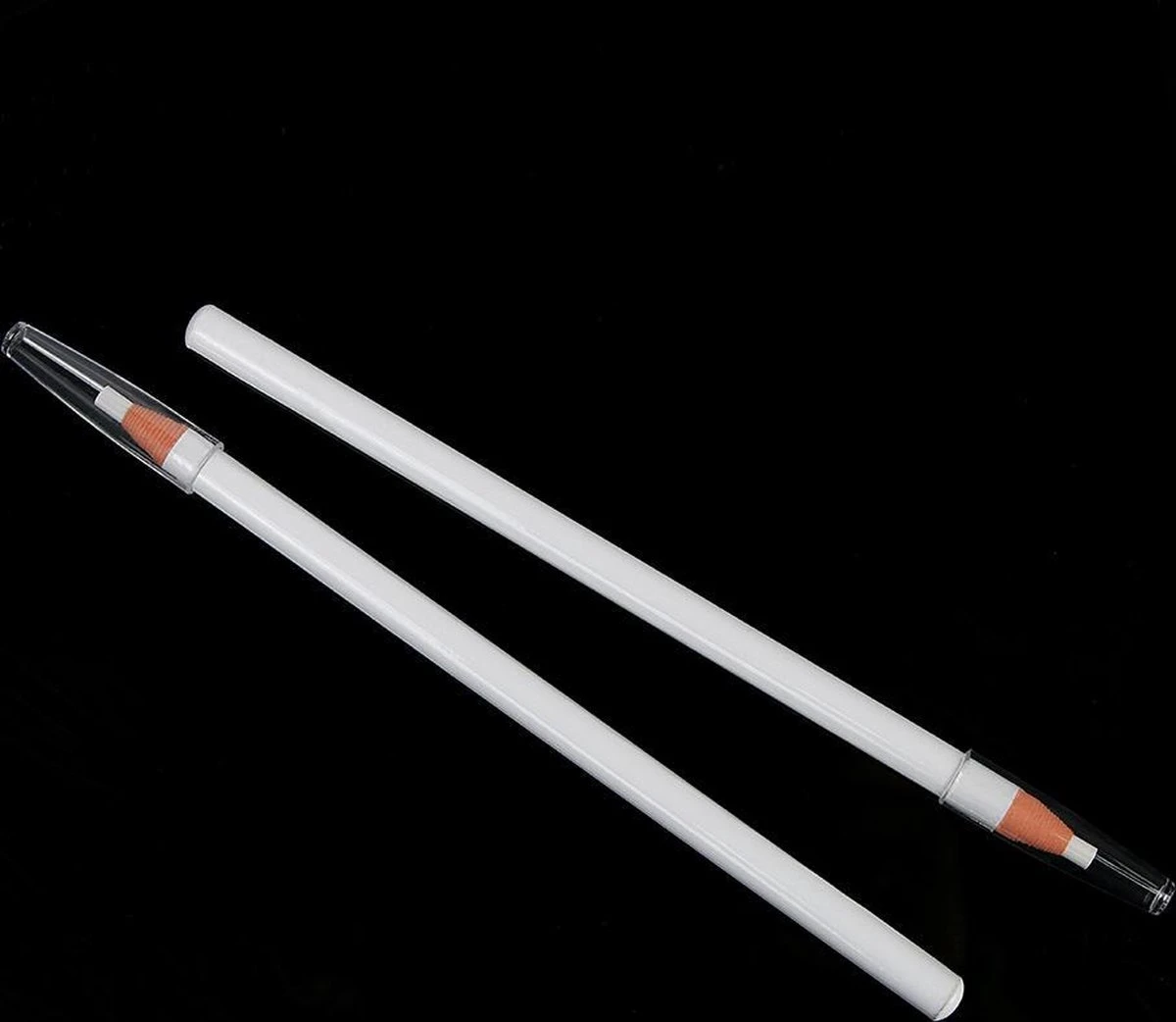 2 Stuks - Voortekenpotlood WIT – PMU – Watervast Wenkbrauw Potlood – Permanente Make-up – PMU Potlood Wit – Stripbaar Wit Voortekenpotlood - Afbeelding 4