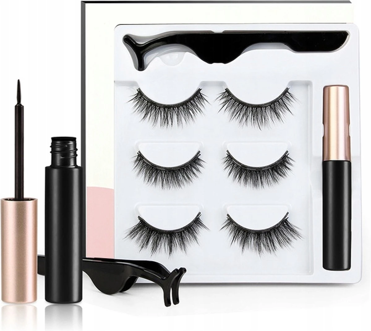 Magnetische Wimpers - Eyeliner & Pincet - Wimper Extension - 3 Paar Nepwimpers - Lashes Set - Rheme