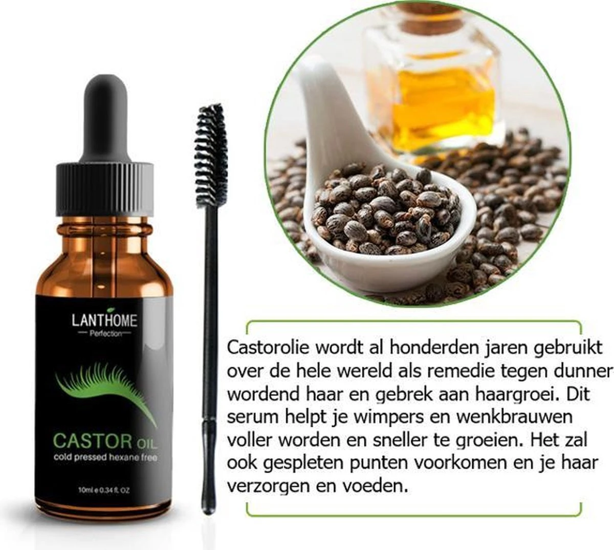 100% Natuurlijke Groei - Wenkbrauwserum - Vollere Wenkbrauwen - Castor Olie - Wenkbrauw Serum - 10ML - Afbeelding 3