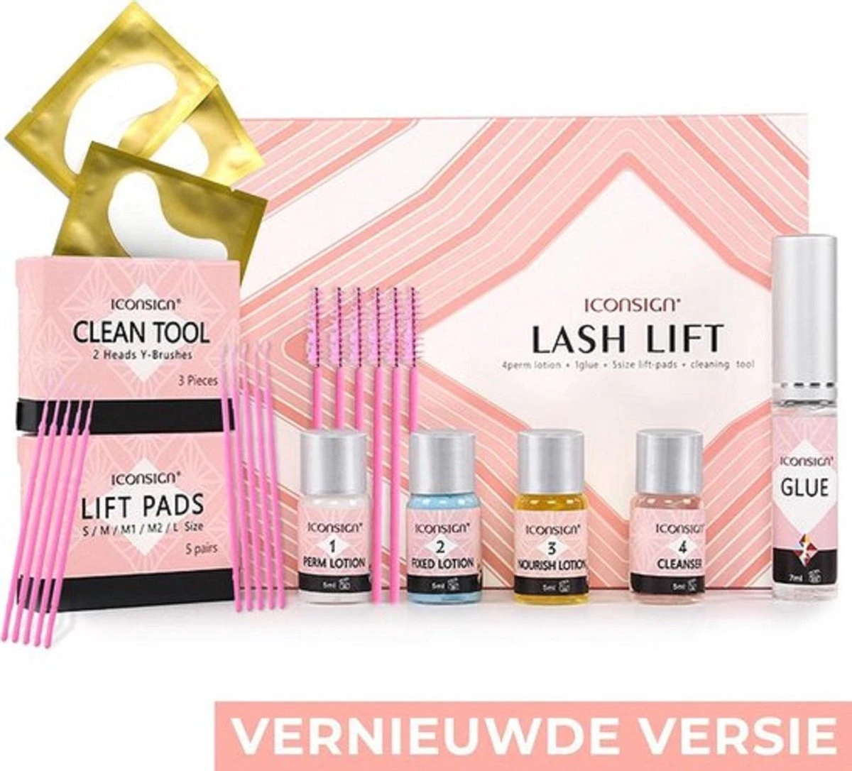 Iconsign Nieuwste Upgraded Wimper Lifting Set - Lash Lift Set Met Extra Sterke Lijm– Lashlift - Nieuw In 2021 - Permanent En Fixatietijd Slechts 12-15 Minuten - Vernieuwde Wimperlifting Set – Lash Lift Kit - Uitgebreide Versie 25 Delig - Afbeelding 2