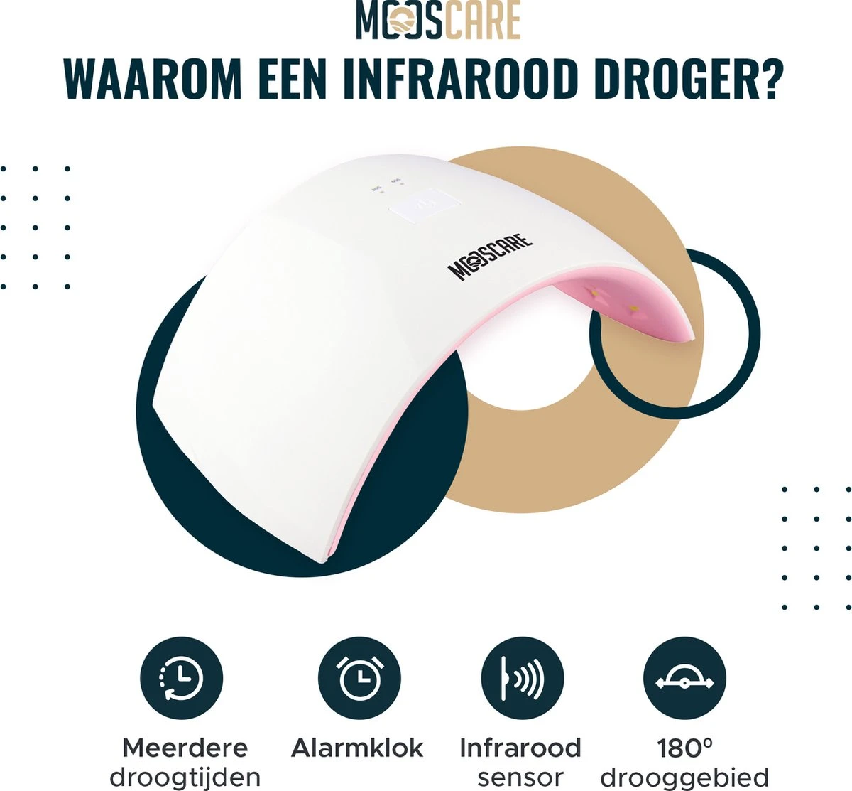 MOOSCARE 36 Watt LED Lamp Voor Gellak Nagels – Nageldroger – Gellak Lamp - UV Lamp Gelnagels - Nail Art Nagellamp - Gel Nagellak Nageldroger - Afbeelding 2