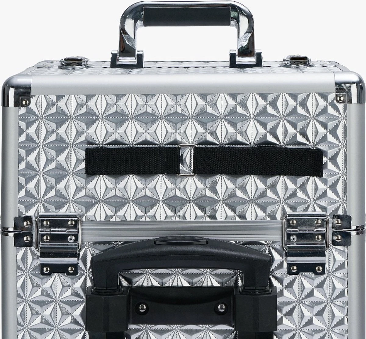 Beauty Koffer Zilver | Beautycase / Beautykoffer / Trolley Van Aluminium - 8 Wielen - Kapper Koffer - Tattoo Koffer - Nagel Koffer - Make-up Koffer - Afbeelding 5