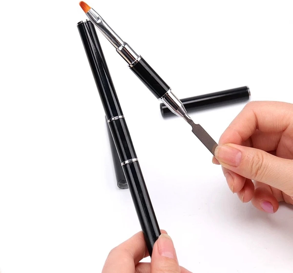 Nagel Polygel Tool - Gel Penseel - Nail Poly Gel Tool - 2 In 1 Kwast Met Spatel - Afbeelding 6