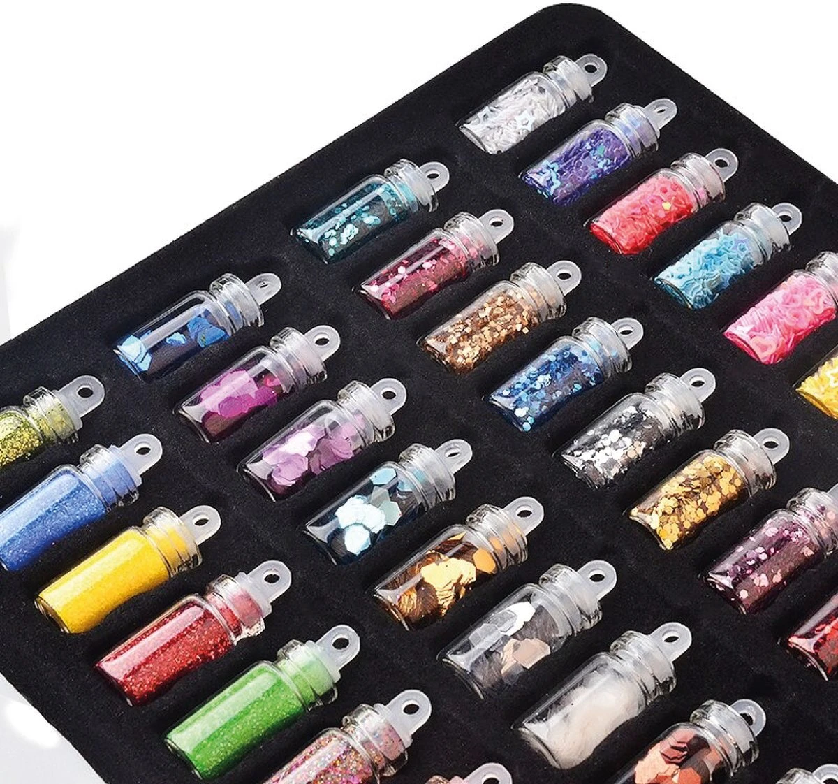 Merkloos 48 Verschillende Flesjes Nagel Decoratie Met Glitters En Sticker - Nail Art - Nagelversiering - Cadeau Tip - Afbeelding 4