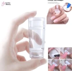 Merkloos Siliconen Nagel Stempel Set - Nailstamp - Stempel Nagellak - French Manich Nailstampel - Nail Stamper