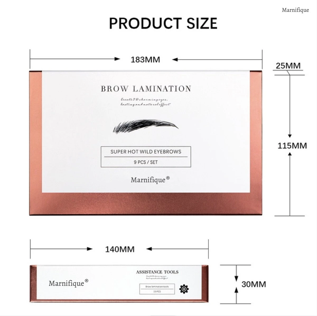 Marnifique® Professional Brow Lamination Kit - Starterkit - Eyebrow Lamination - Wenkbrauwgel - Wenkbrauw Borstel - Wenkbrauw Lift - Brow Soap - Brow Bar - Afbeelding 7