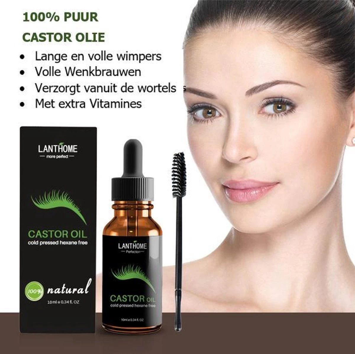 100% Natuurlijke Groei - Wenkbrauwserum - Vollere Wenkbrauwen - Castor Olie - Wenkbrauw Serum - 10ML - Afbeelding 2