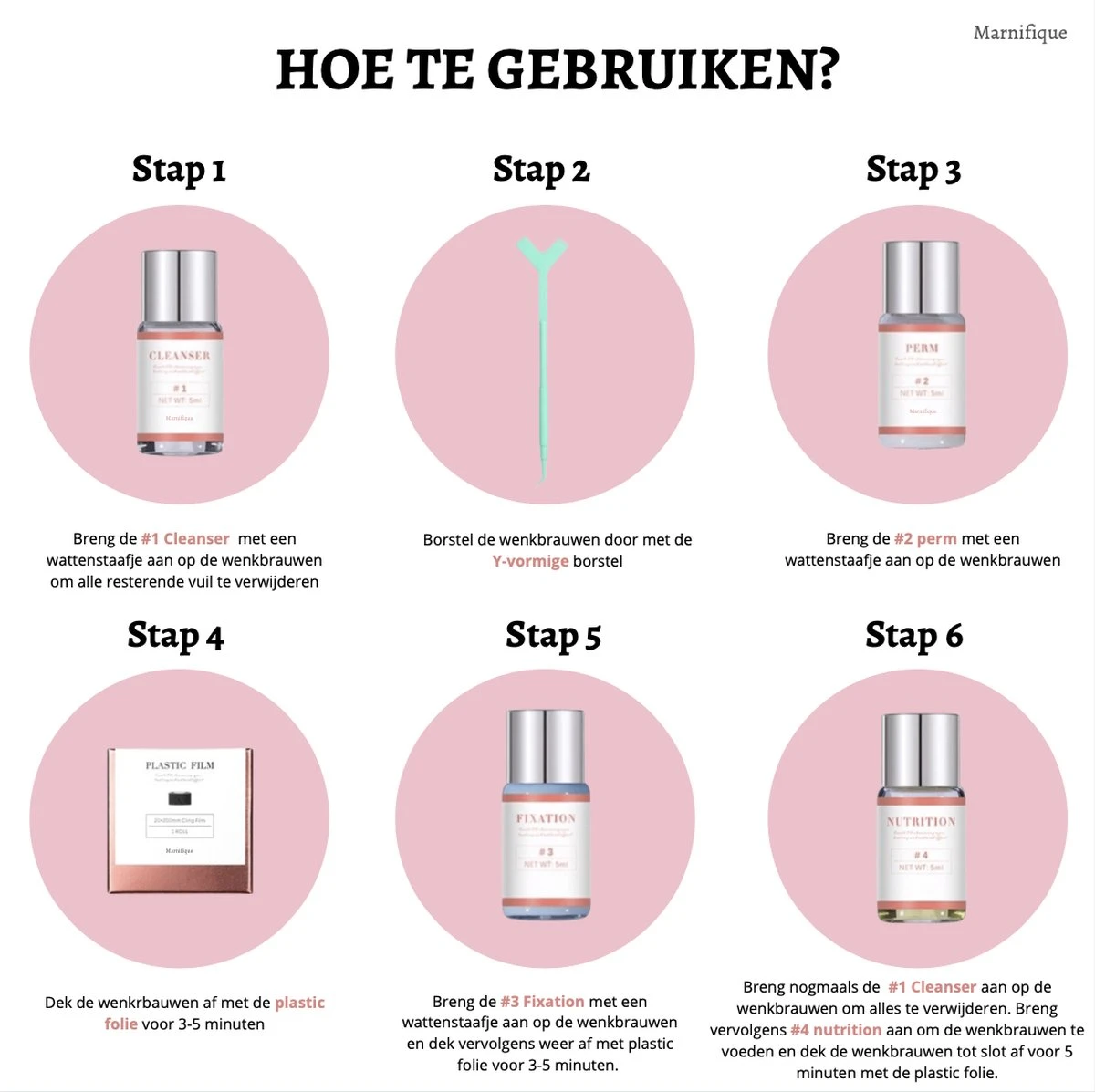 Marnifique® Professional Brow Lamination Kit - Starterkit - Eyebrow Lamination - Wenkbrauwgel - Wenkbrauw Borstel - Wenkbrauw Lift - Brow Soap - Brow Bar - Afbeelding 8