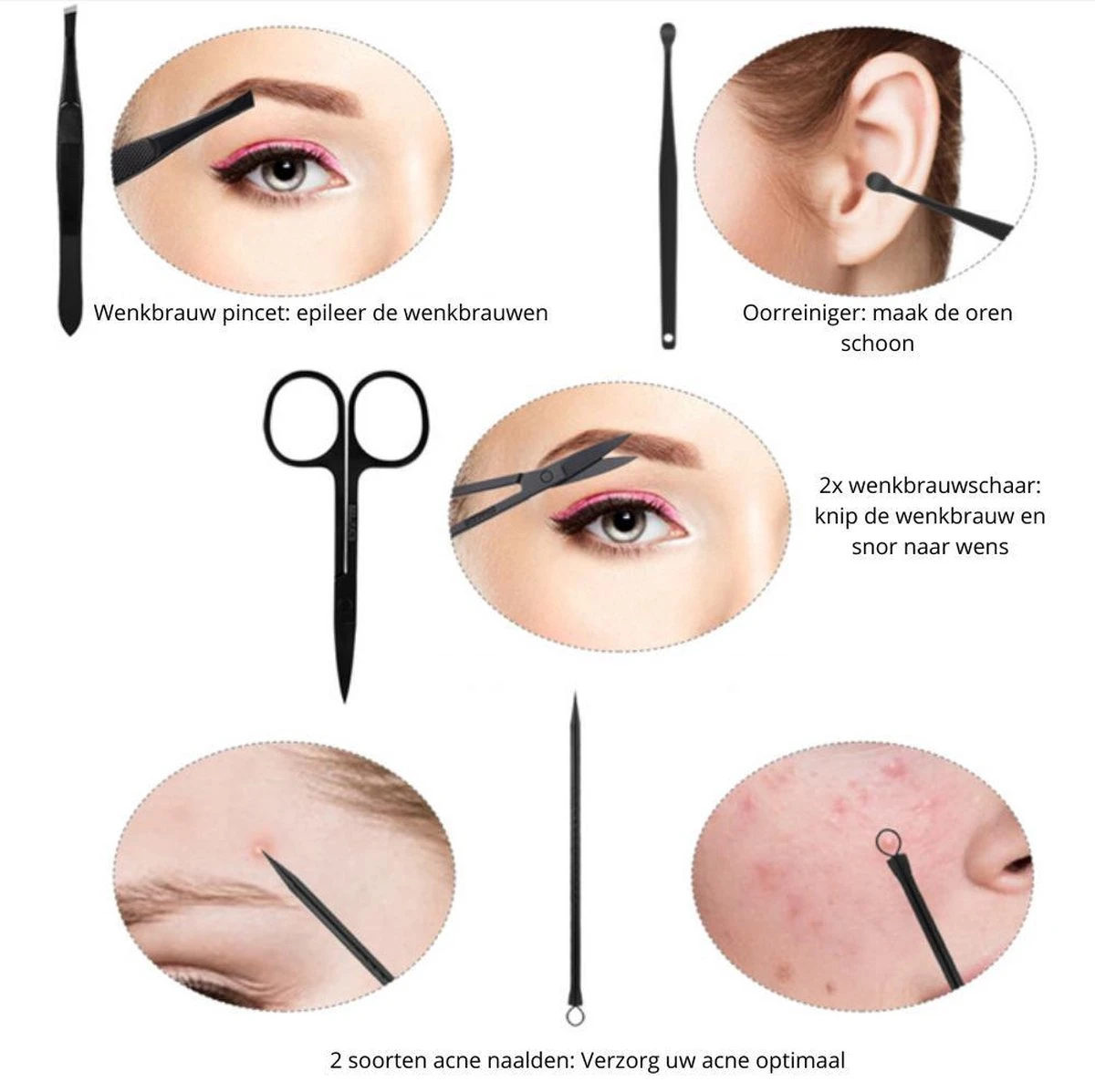 XYZ Goods - Manicure En Pedicure Set - 18 Delige-set Inclusief Nagelknipper In Nette Lederen Opberg Etui - Afbeelding 6