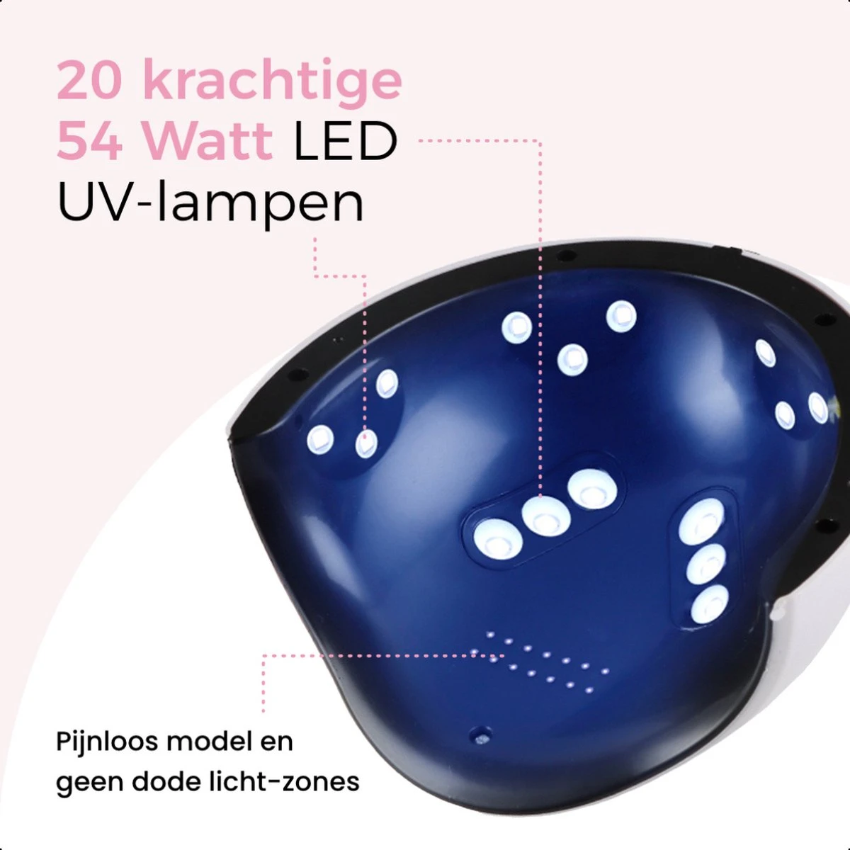 Price2buy UV Lamp Gelnagels + Extra's - Nagellamp - Set Met Nageldroger - Gellak Lamp - Draagbaar - Afbeelding 9