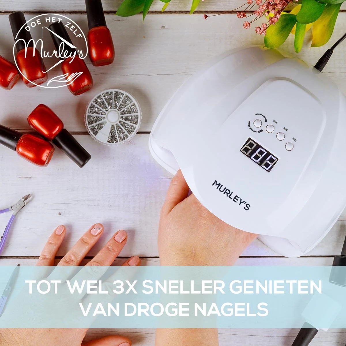 Murley’s Pro Dual Nagellamp Gellak Nageldroger - UV LED Nagel Lamp - 54 Watt - 36 LED’s - Afbeelding 6
