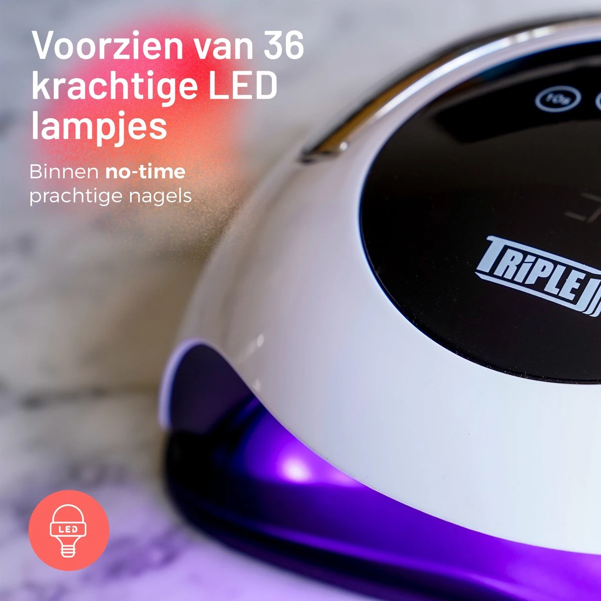 Triple J® UV Lamp Gelnagels - Nageldroger - Nagellamp - Automatische Timer - 36 LEDs - Wit - Afbeelding 8