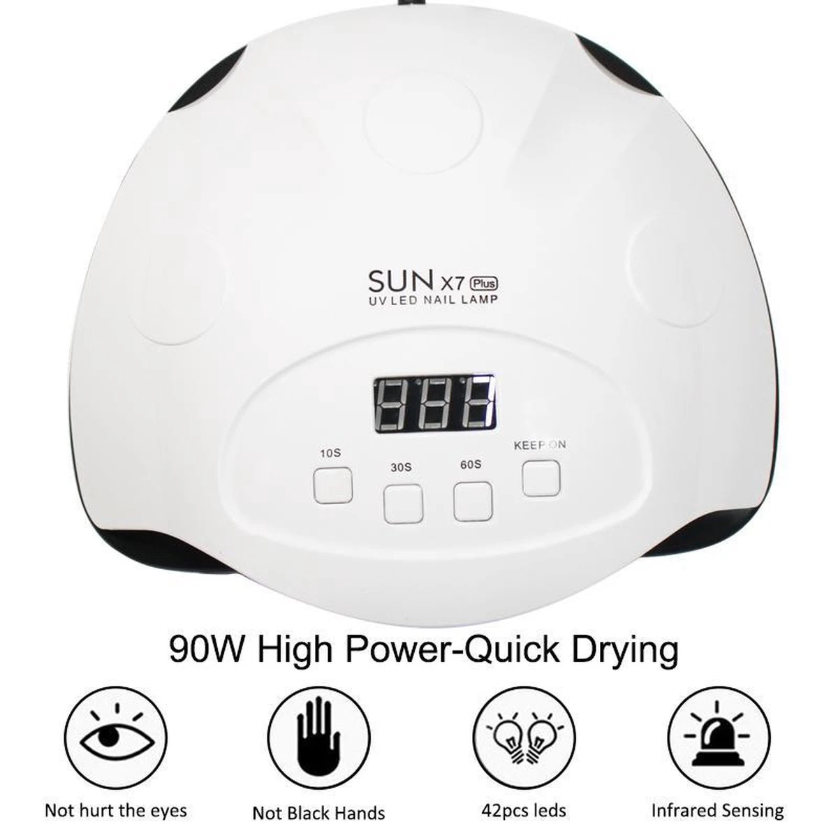 Nageldroger- 90 Watt LED UV Inclusief Manicure- Pedicure Set - Professioneel - Nagel Lamp LED - Professionele Nageldroger - Ledlamp - Gel Nagellak - Gelpolish - Gel Nagels - Builder Gel - Acryl - Afbeelding 9