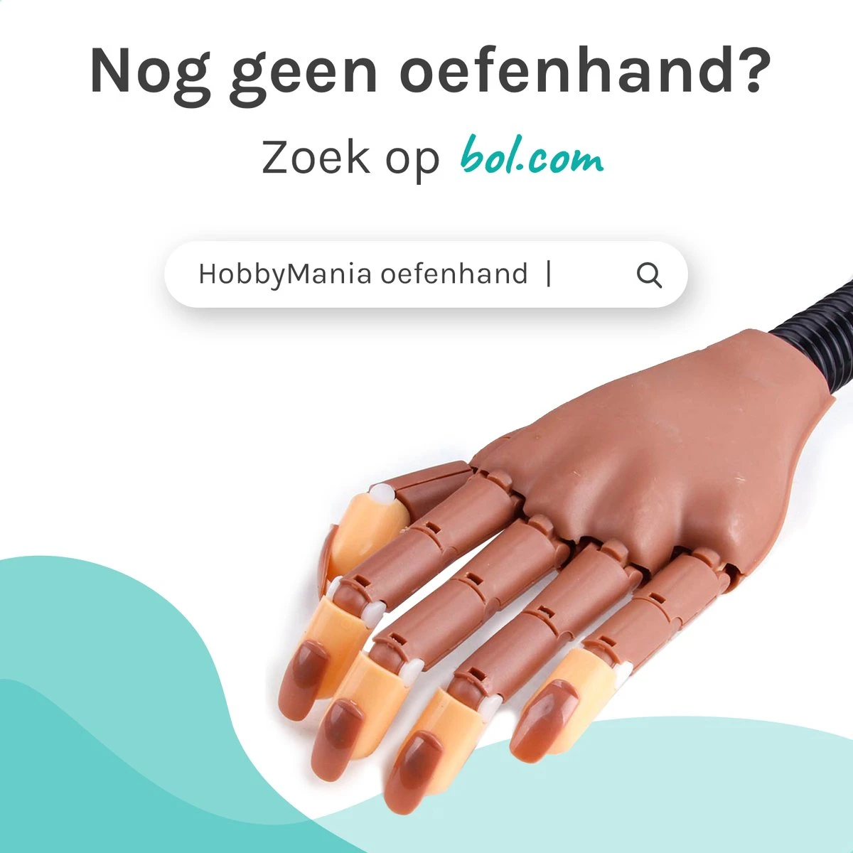 Nagel Tips - Oefenhand Nageltips - Kunstnagels - Nailtrainer - Nail Tips - 100 Stuks - Afbeelding 3