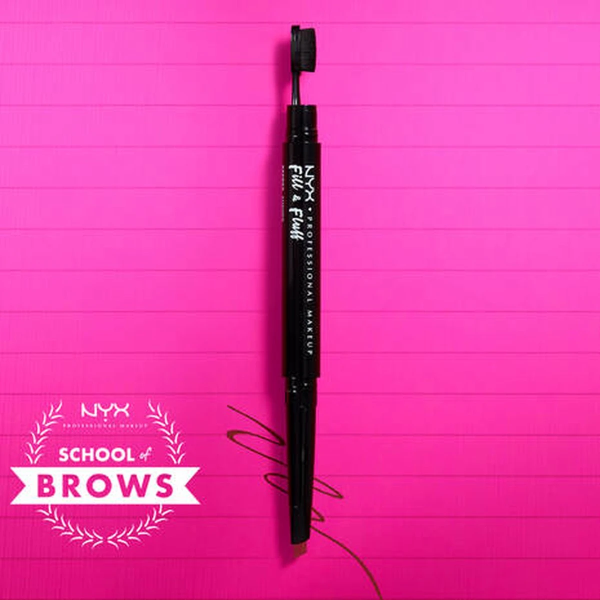 NYX Professional Makeup Fill & Fluff Eyebrow Pomade Pencil - FFEP08 Black - Wenkbrauw Potlood - 0,2 Gr - Afbeelding 7