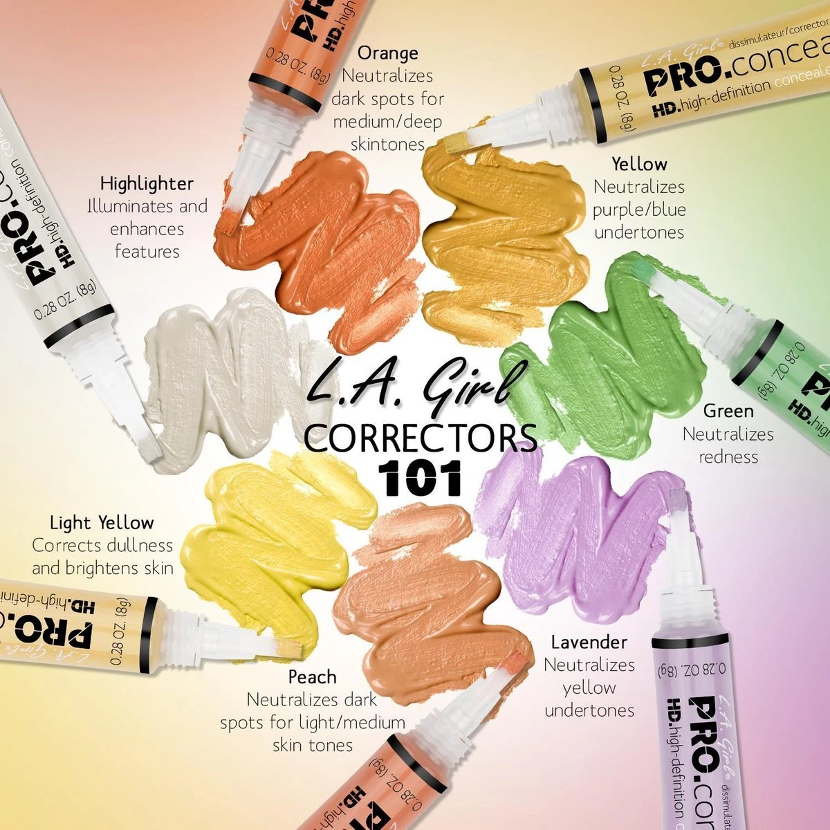 L.A. Girl - HD Pro Concealer - GC990 - Orange - Corrector - Oranje - Medium Tot Donkere Huid - Cruelty Free - 8 G - Afbeelding 3