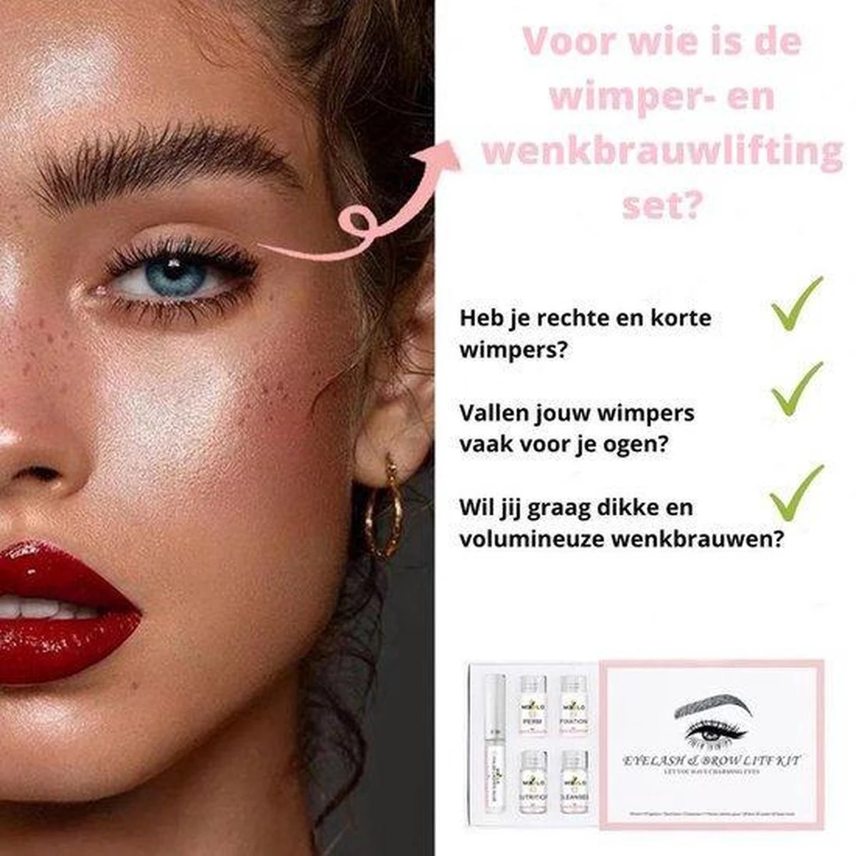 Mimlo Professionele Wimper & Wenkbrauw Lifting Set - Lash Lift Kit - Wimperlifting Set - Browlift - Permanente Wimper Kruller - Lash & Brow Lift Kit - Afbeelding 3