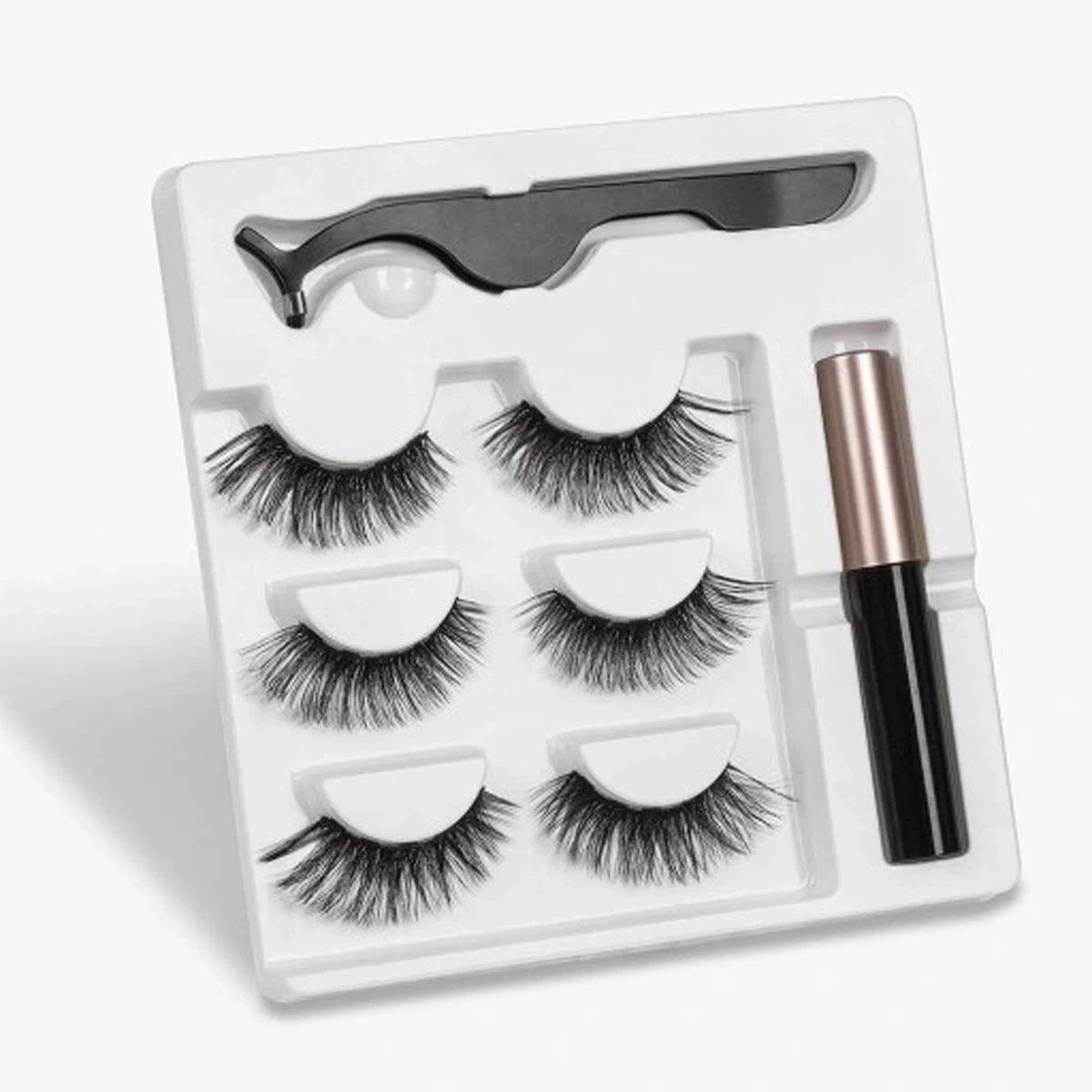 Magnetische Wimpers - Eyeliner & Pincet - Wimper Extension - 3 Paar Nepwimpers - Lashes Set - Rheme - Afbeelding 9