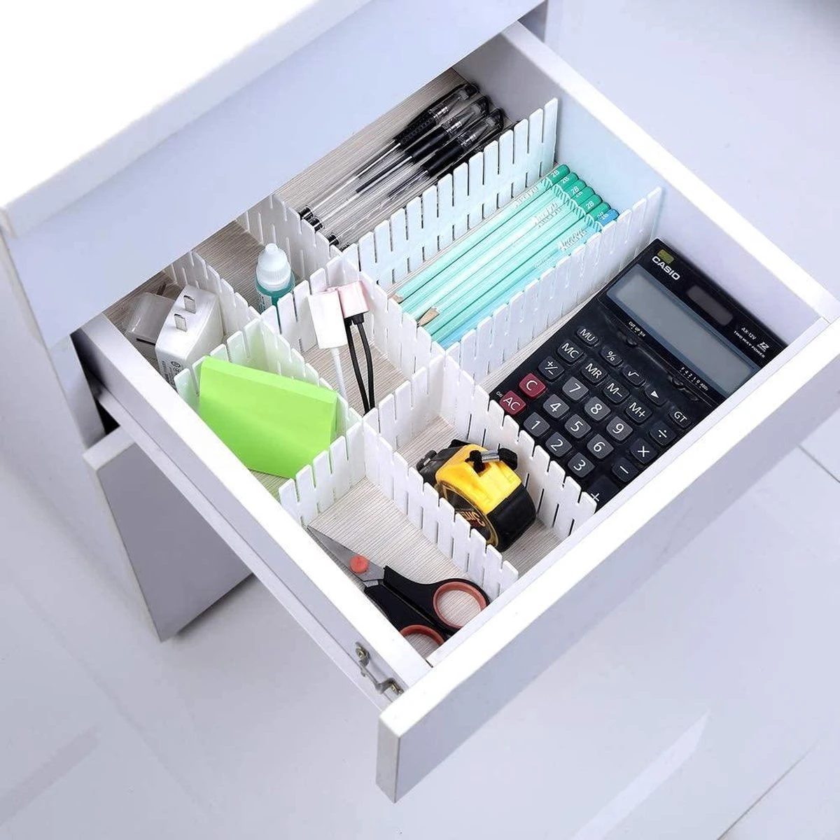 Waal® Lade Organizer - Lade Verdeler - 6 Stuks - Wit - Afbeelding 2