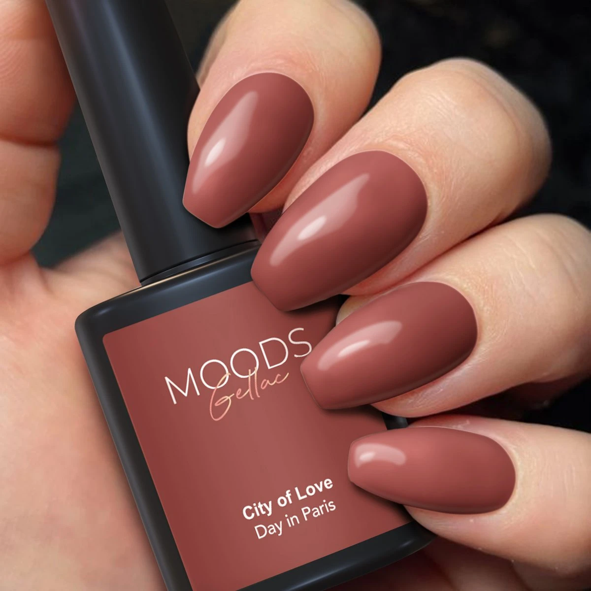 Moods Gellac - City Of Love - Gellak - Nude Rood - 15ML - Afbeelding 2