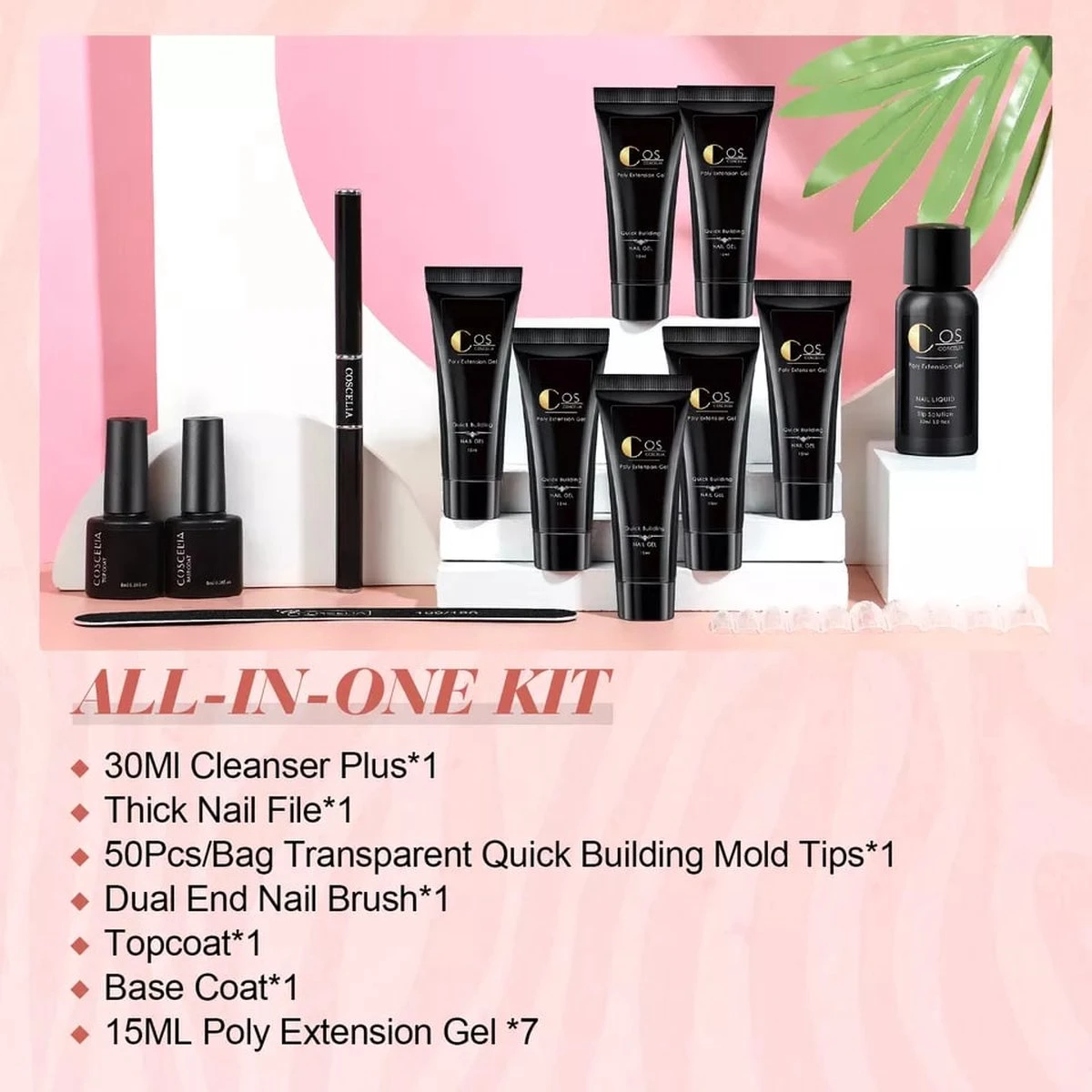 Polygel Kit - Polygel Set - Nagelverlenging - Polygel 7 Kleuren - Polygel Nagels - Kunstnagels - Gel Polish - Acryl Gellak - Afbeelding 11