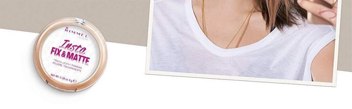 Rimmel London Insta Fix & Matte Make-uppoeder - 01 Clear - Afbeelding 9