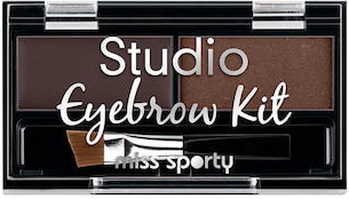 Miss Sports - Studio Eyebrow Kit Palette To Makeup Eyebrows 001 Medium Brown 1.1G - Afbeelding 2