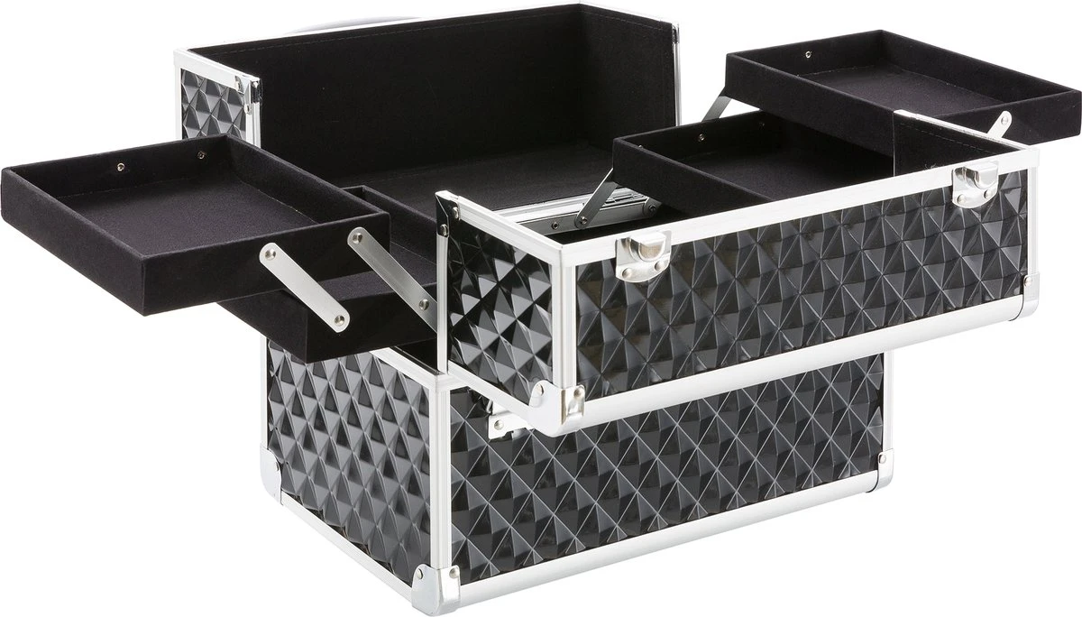 AREBOS Cosmeticakoffer Beauty Case Multikoffer 15 L Zwart - Afbeelding 5