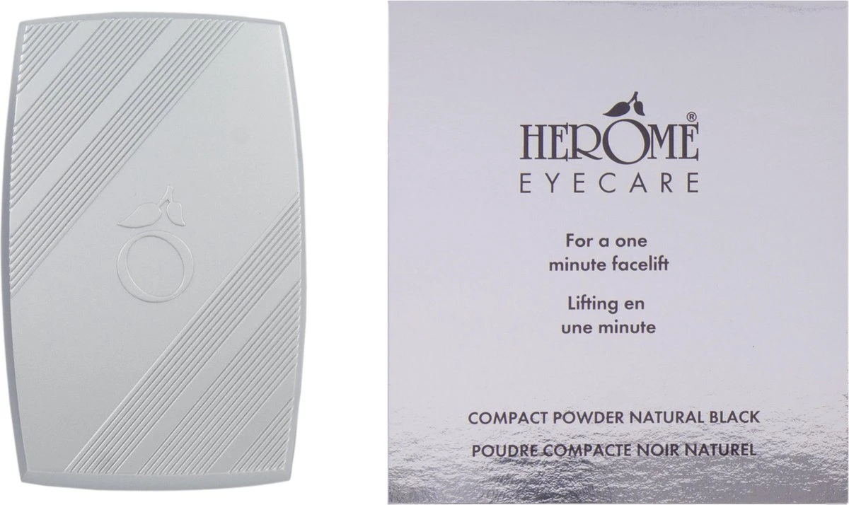 Herome Eye Care Wenkbrauw Poeder Zwart - Compact Brow Powder Nearly Black - Waterproof Verrijkt Met Panthenol - Volumineuze Wenkbrauwen In Een Handomdraai - Afbeelding 4