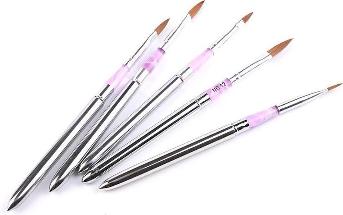 Kwalitatieve Acryl Penseel - Nageldecoratie Pen - #10 Pink Diamond - Afbeelding 2