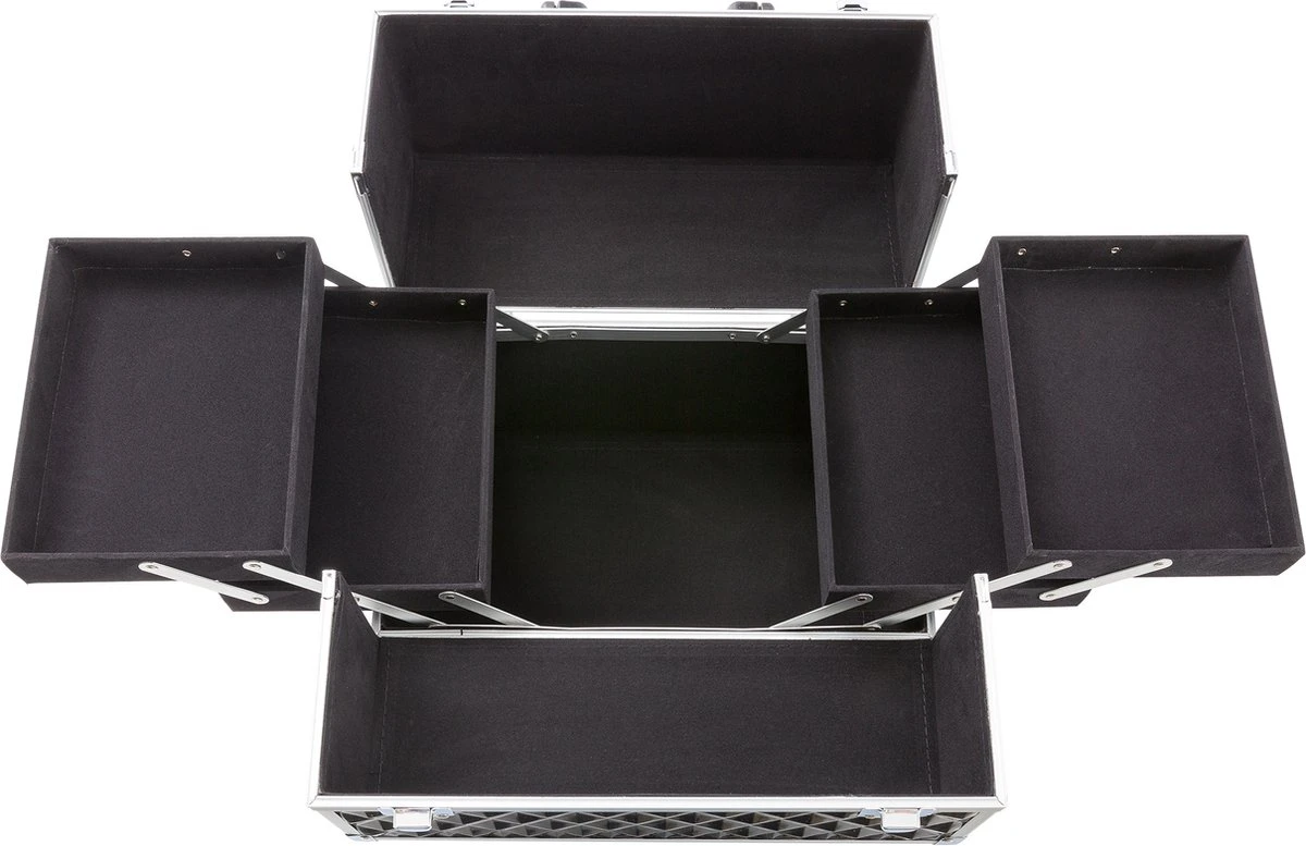 AREBOS Cosmeticakoffer Beauty Case Multikoffer 15 L Zwart - Afbeelding 7