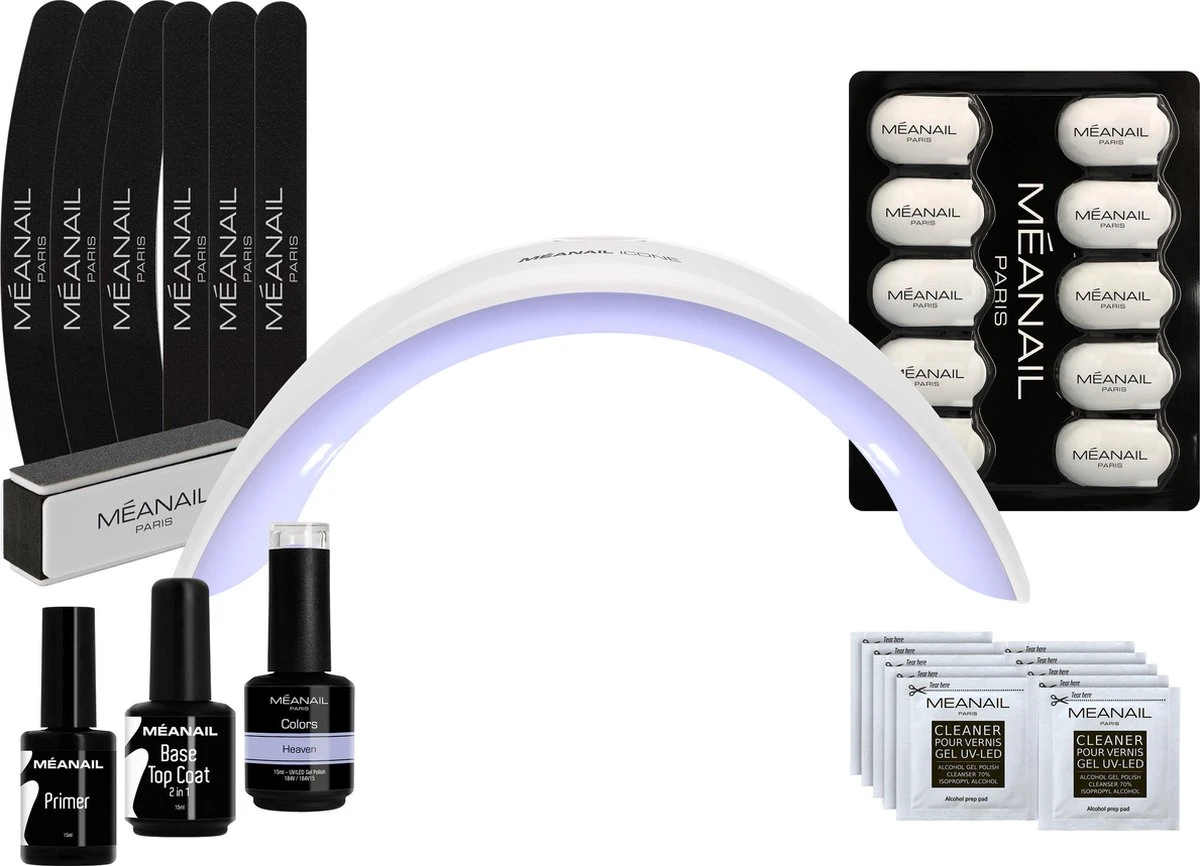 Gellak Starterspakket – Méanail Kit Design - Led Lamp – Gel Nagellak 15ml - Heaven