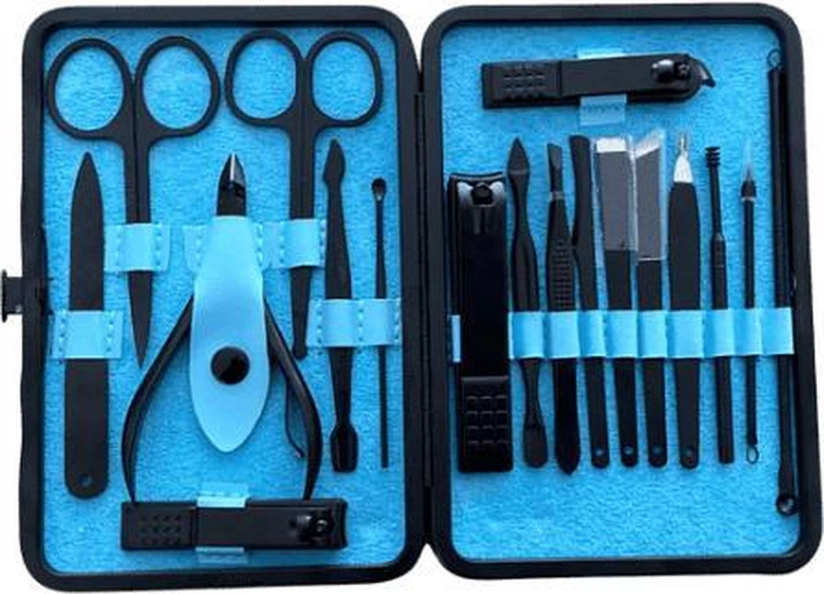 XYZ Goods - Manicure En Pedicure Set - 18 Delige-set Inclusief Nagelknipper In Nette Lederen Opberg Etui
