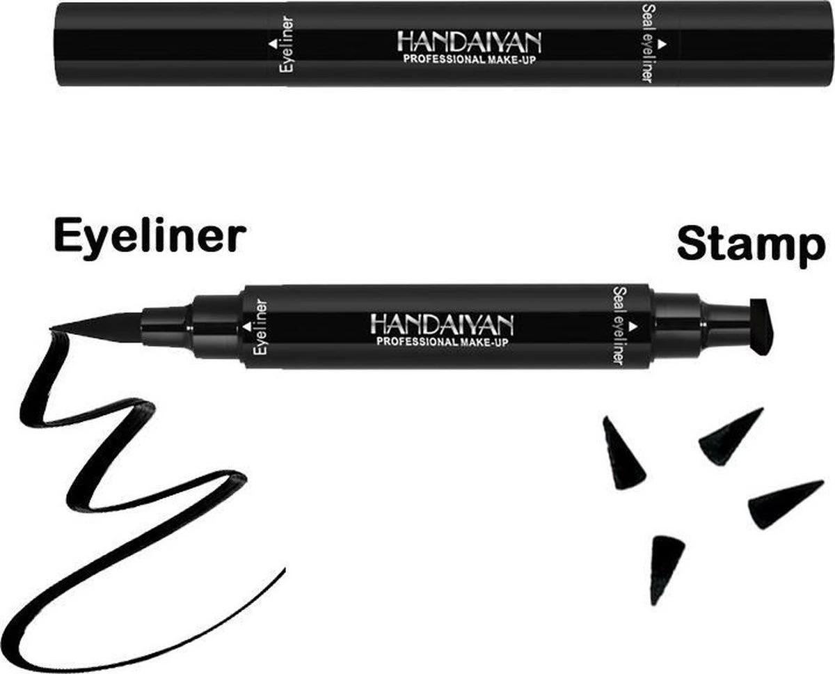 HANDAIYAN® | Eyeliner Met Wing Stempel | Zwarte Oog Stempel | 2 In 1 Eyeliner | Eyeliner Tool | Wing Eyeliner | Wing Stamp - Afbeelding 4