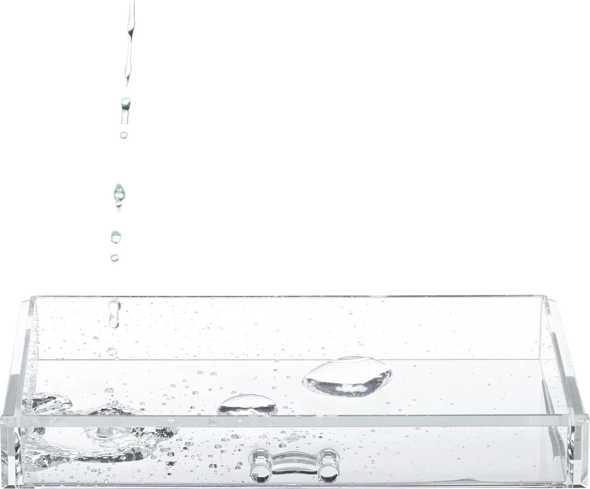 Relaxdays Make-up Organizer Acryl - 3 Lades Met Vakken Acrylbox - Cosmeticabox Opbergdoos - Doorzichtig - Afbeelding 7