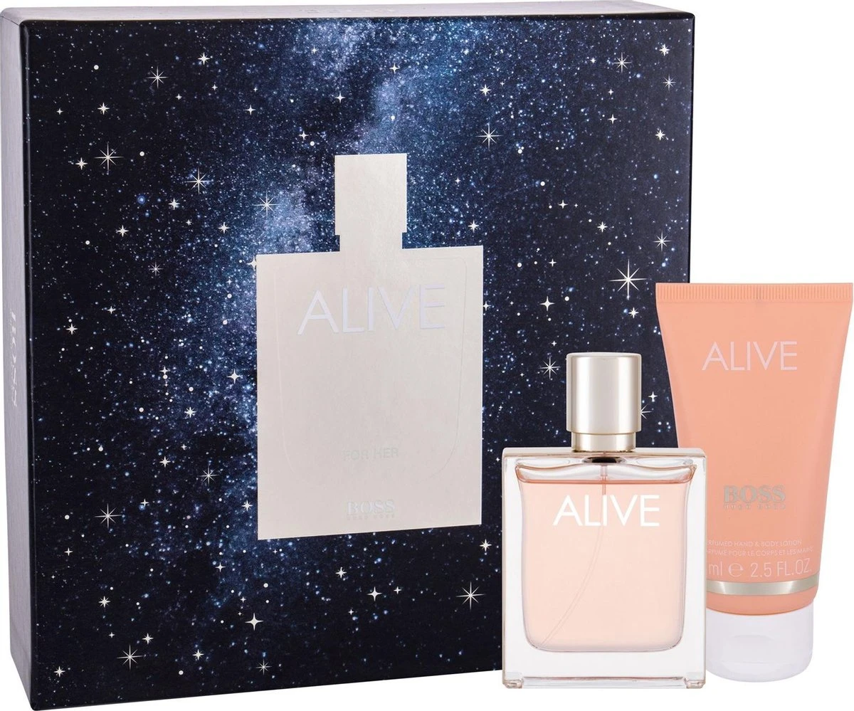 Hugo Boss Alive Geschenkset - 50ml Eau De Parfum + 75ml Bodylotion